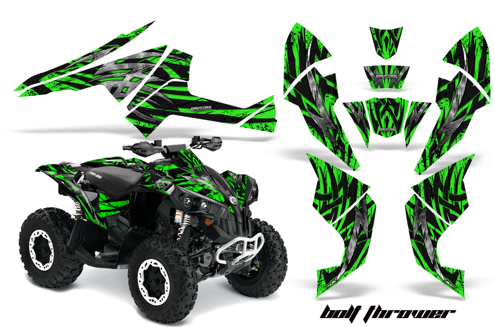 Can-Am Renegade 800 Graphics Kit Bolt Thrower Green BB